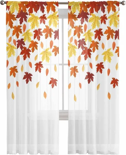 Vista 20 de Cortinas traslúcidas para camión rojo de Navidad de 45 pulgadas de largo, juego de 2 paneles de tablero de madera retro rústico con cuadros