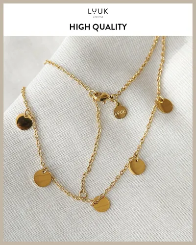 Vista 2 de LUUK LIFESTYLE Filigree Stainless Steel Necklaces, Bracelets and Jewelry Sets, Modern Design Jewels, Fashion Accessory for Women, Adjustable Length