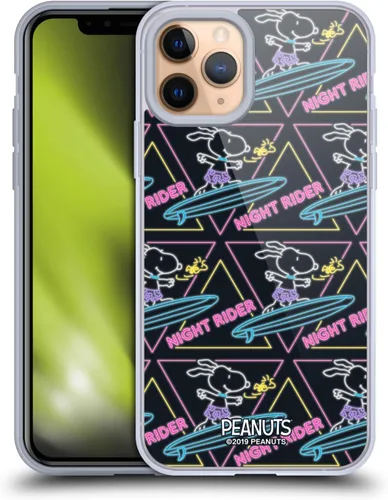 Vista 94 de Head Case Designs Funda de gel suave con licencia oficial de Peanuts Tropical Surf Snoopy Aloha Disco compatible con Apple iPhone 13 Mini Surf