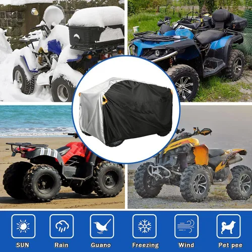 Vista 7 de Funda para ATV para CFMoto CForce 150 DX 2005-2012, impermeable de 4 ruedas, antidesgarros, resistente, para quad, para exteriores, para todo tipo