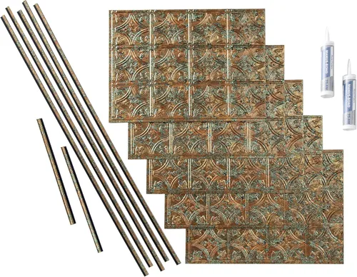 Vista 18 de FASÄDE Kit de protector de vinilo decorativo acolchado de 15 pies cuadrados en plata argente
