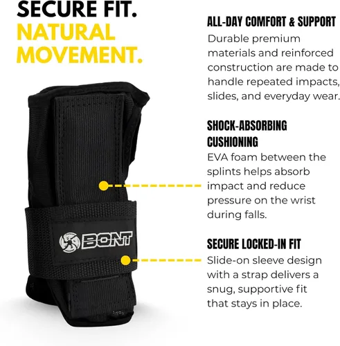 Vista 5 de Bont Protector de muñeca para adultos, para patinaje en línea, Roller Derby, parque, patinaje sobre hielo, monopatín, scooter
