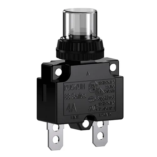 Vista 14 de Disyuntores de 3 Amperios Protector de Interruptor de Sobrecarga Térmica Serie 88 Restablecimiento Manual con Botón Pulsador con Terminales