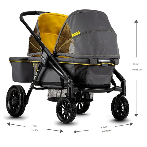 Vista 8 de Evenflo Pivot Xplore Cochecito estilo carrito todoterreno (Gris Aventurero)