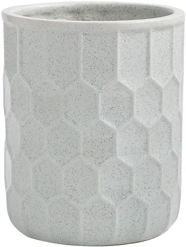 Vista 6 de Macetas de cerámica con forma de panal recto para suculentas, macetas modernas geométricas de cerámica para plantas, jarrón decorativo