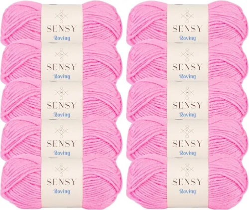 Vista 74 de Sensy Roving - Ovillo de lana multicolor, 3.5 onzas, 132 yardas, calibre 5, voluminoso (otoño)