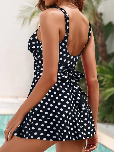 Vista 3 de SuperPrity trajes de baño de dos piezas para mujer, prenda superior con volantes, prenda inferior con cintura alta