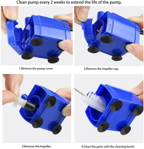 Vista 3 de Bomba de fuente de agua para gatos, bomba de repuesto para fuente de agua para mascotas, motor DR-DC160 para fuente redonda, cúbica, con tapa