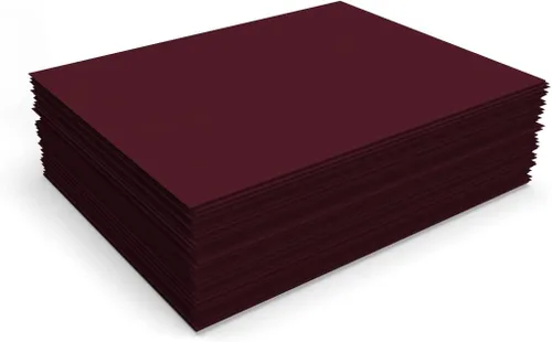 Vista 4 de Cartulina de 8.0 x 11.0 in, lino burdeos (1,000 cantidad). Perfecto para manualidades de vacaciones, invitaciones, álbumes de recortes, tarjetas
