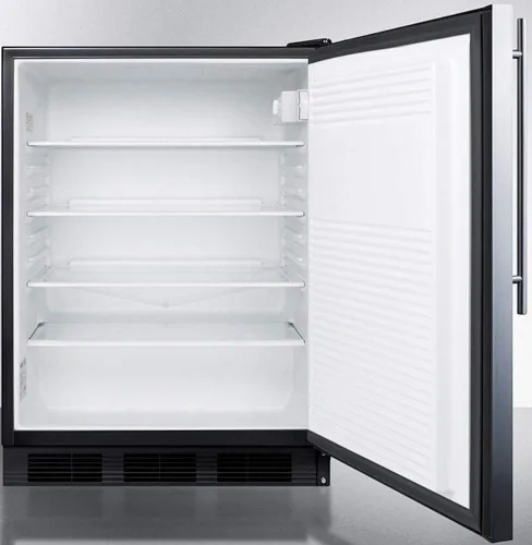 Vista 3 de Summit Appliance FF7BKSSHVADA - Refrigerador comercial para uso general independiente con descongelación automática, puerta envuelta de acero