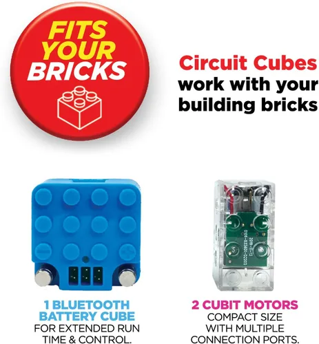 Vista 2 de Circuit Cubes Bluetooth Upgrade+ Kit de construcción de juguete electrónico compatible con la mayoría de bloques de construcción STEM Toy Learning