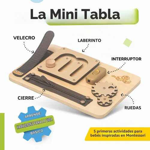 Vista 6 de deMoca - Tabla de actividades para niños pequeños de 1 año, juguete de Naturaleza - Mini