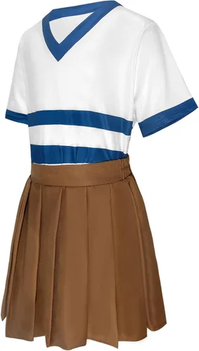 Vista 3 de SPORTBANG Disfraz de anime Nami Cosplay 2023 película marinero vestido para niñas Halloween camisa a rayas falda traje