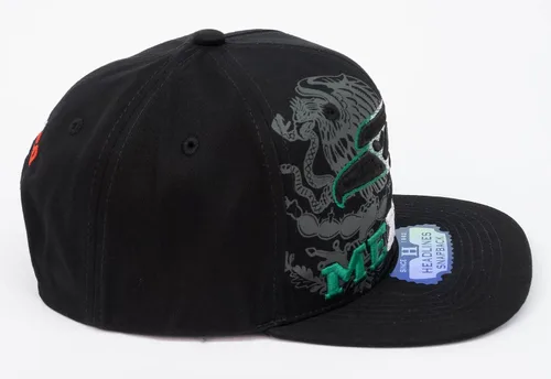 Vista 7 de Mexicano Mexico Sombrero Mexico Eagle Aguila Bordado Snapback Flat Bill Gorra de béisbol