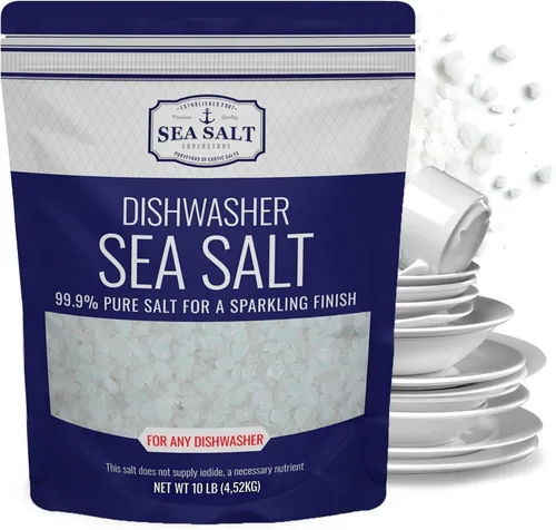 Vista 9 de Sal para lavavajillas, suavizante de agua natural, sal marina gruesa de grado alimenticio compatible con lavavajillas Miele, Thermador, Whirlpool