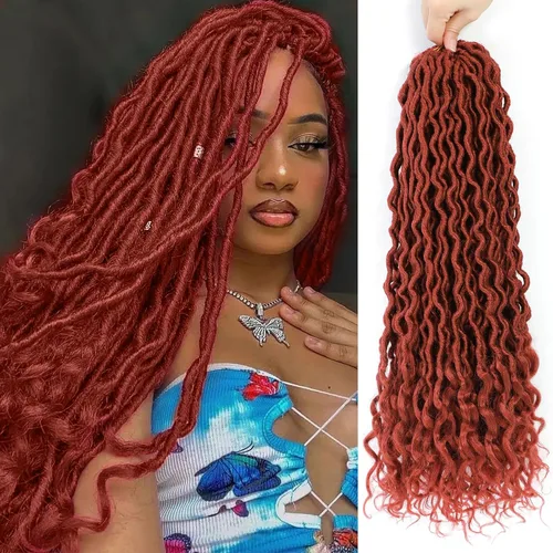 Vista 15 de Cabello Corto de Locs Falsos para Crochet Pre-Enrollado 12 Pulgadas 6 Paquetes Cabello de Locs de Diosa para Crochet Locs Falsos Suaves con Puntas