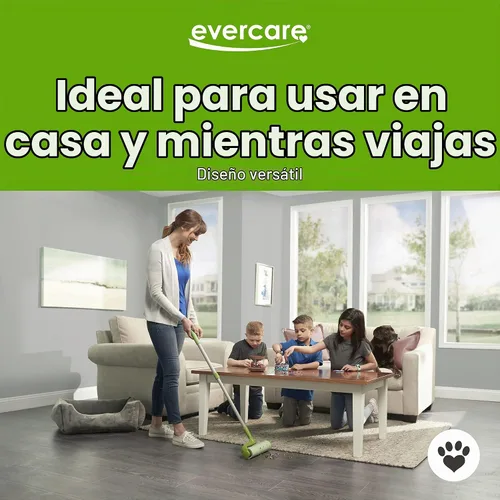 Vista 5 de Evercare Recambio de Rodillo Quitapelusas Mega Multiusos para Pelo de Mascotas de 10", 50 Hojas – Rodillo Adhesivo para Pelo de Mascotas, Removedor