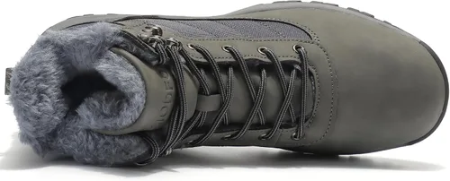 Vista 5 de TSIODFO Botas de nieve para hombre de invierno impermeables para senderismo al aire libre