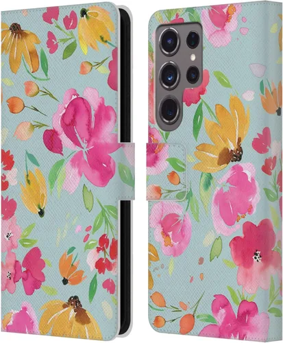 Vista 7 de Head Case Designs Officially Licensed Ninola Butterfly Nature Spring Floral Leather Wallet Case Compatible with Samsung Galaxy A07 4G