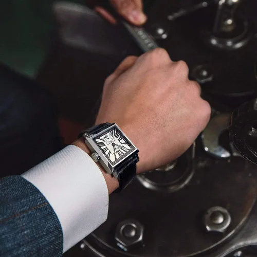 Vista 4 de AGELOCER Reloj de lujo analógico luminoso de acero inoxidable mecánico automático para hombre
