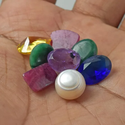 Vista 3 de Certificado Skyjewels Mezcla de 48.60 Ct Lotes de Piedras Preciosas, Rubí, Esmeralda, Zafiro Azul, Piedras Preciosas Minadas de Tierra, Gema, Gema