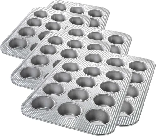 Vista 6 de USA Pan Molde para magdalenas Jumbo Texas, 6 cavidades, revestimiento antiadherente y liberación rápida, acero aluminizado