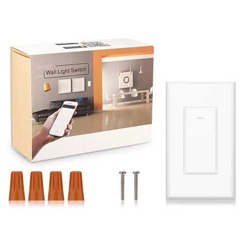 Vista 7 de Interruptor inteligente WiFi de pared, interruptor de luz de pared, compatible con Alexa y Google Home