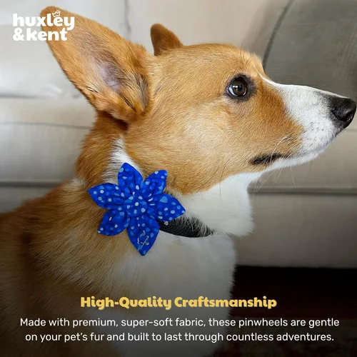 Vista 6 de Huxley & Kent Lazo de molinete para mascotas para perros y gatos – Accesorio de collar de gancho y bucle ajustable para vacaciones – Lindo y cómodo