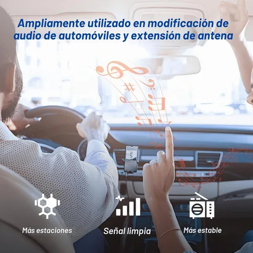 Vista 7 de Anina Adaptador de antena de radio de coche hembra a hembra Conector aéreo universal Cable de extensión de antena de radio