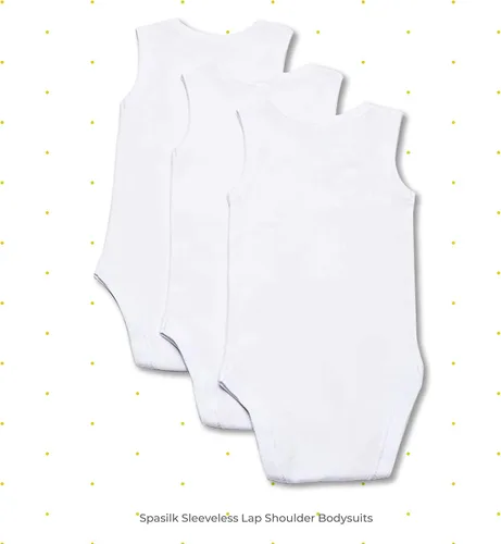 Vista 2 de Spasilk 100% de Bebé de algodón unisex sin mangas Lap Hombro Bodysuits (3 unidades)
