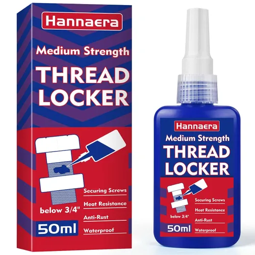 Vista 9 de Hannaera - Adhesivo de fijación de roscas de fuerza media 8.45 Fl oz/250 ml, para tuercas, pernos, sujetadores y metales, adhesivo azul para evitar