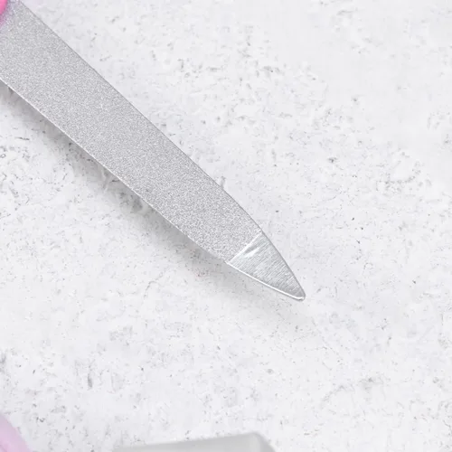 Vista 7 de Uonlytech Lima de uñas profesional, 3 limas de uñas plegables de doble cara, lima de uñas plegable de acero inoxidable, herramientas de manicura
