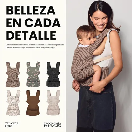 Vista 6 de Tula Explore - Portabebés de lino para recién nacidos y niños pequeños Ceniza