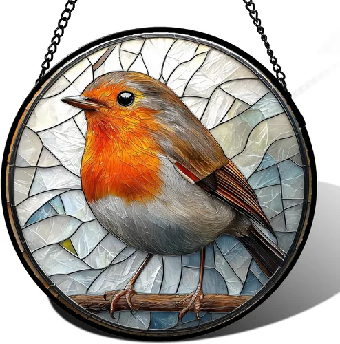 Vista 12 de Atrapasoles de Vidrio Manchado para Colgar en Ventanas, Koi y Loto para Puerta, Decoración del Hogar, Atrapasoles de Pescado, Regalos de Navidad