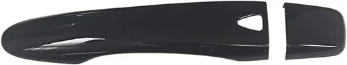 Vista 4 de NINTE Para Nissan Rogue 2014-2020 Murano 2016-2022 Maxima 2016-2022 - Cubiertas negras de ABS para manija de puerta con 2 orificios inteligentes