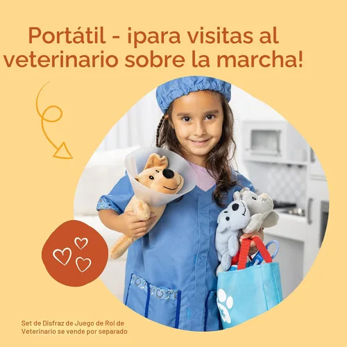 Vista 6 de Melissa & Doug Examine & Treat Pet Vet Play Set – Juego de veterinario para niños. El original
