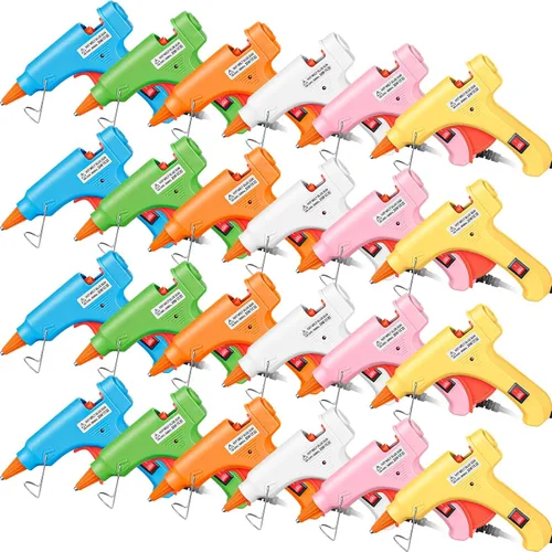 Vista 12 de Zhengmy 6 Piezas Mini Pistolas de Pegamento para Manualidades, Pistolas de Pegamento Caliente Termofusible a Baja Temperatura con Protección contra