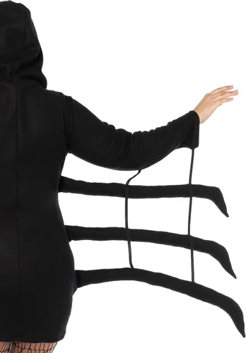Vista 4 de Womens Plus Size Cozy Fleece Black Widow Warm Spider Halloween Costume