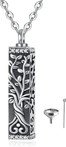 Vista 14 de Sterling Silver Tree of Life Flower Celtic Cremation Ashes Urn Pendant Necklace for Women Bar *Treelife Mom & Kid1