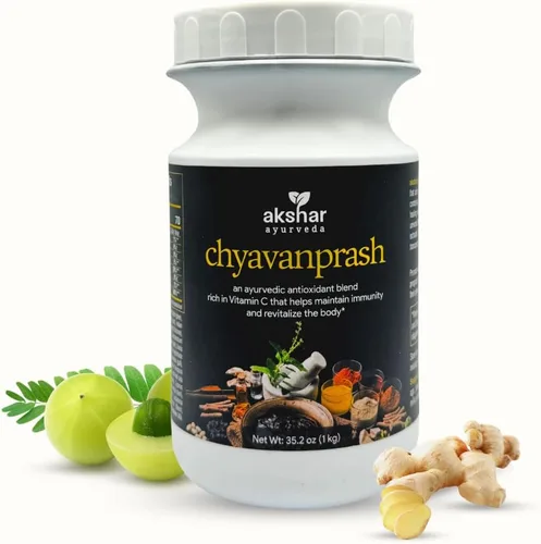 Vista 8 de AKSHAR Ayurveda Chyawanprash orgánico (17.6 oz / 500 g) - Mezcla de hierbas ayurvédicas puras con Ashwagandha orgánica, amla