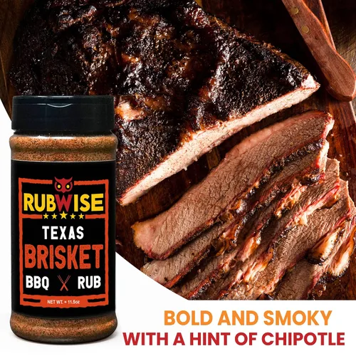 Vista 3 de RubWise Texas Style Brisket Rub, dulce, ahumado y salado, 11.5 onzas