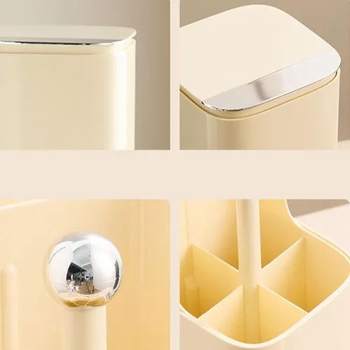 Vista 5 de Envase de moda del cepillo del maquillaje con elevación automática y portátil protector para el maquillaje B de los entusiastas de la belleza