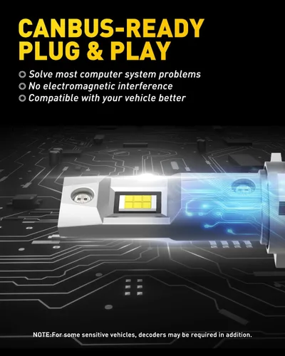 Vista 7 de AUXITO Bombillas LED H11, 20000 lúmenes, 100 W por juego, 6000 K blanco frío, bombillas LED H8 H9 para luces antiniebla, Plug and Play, paquete de 2