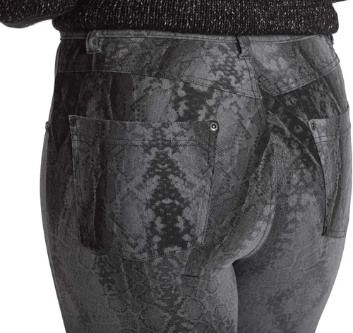 Vista 3 de HUE Leggings de mezclilla de tiro alto para mujer