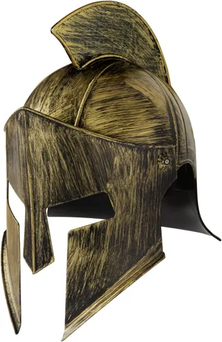 Vista 9 de Servllcell Casco medieval de caballero romano, casco de gladiador espartano griego de plástico, accesorios de disfraz medieval, sombrero de Halloween