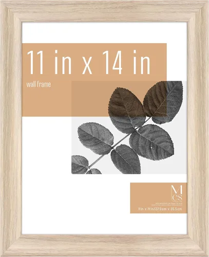 Vista 15 de MCS Studio Gallery Marco para foto rectangular: 8.5 x 11 pulgadas, imitación veta de madera natural, cristal antirrotura, para póster o impresión