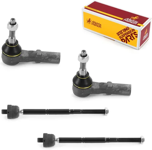 Vista 200 de Metrix Premium Chassis Parts - Kit de 4 piezas de extremos de barra de acoplamiento frontal exterior e interior compatible con Nissan Pathfinder