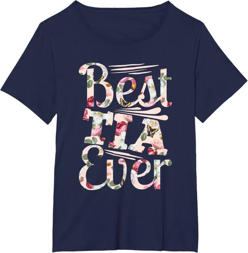 Vista 16 de Camiseta para mujer con texto en inglés "Best Tia Ever" Negro