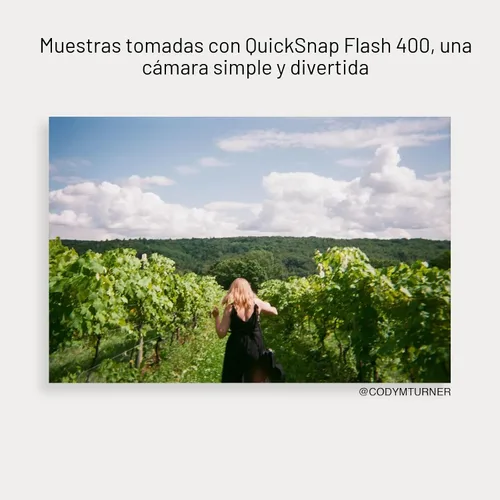 Vista 6 de Fujifilm Fujifilm QuickSnap Flash 400 Cámara desechable de un solo uso de 35mm con flash, 27 exposiciones, paquete de 10 Para fiestas, viajes e