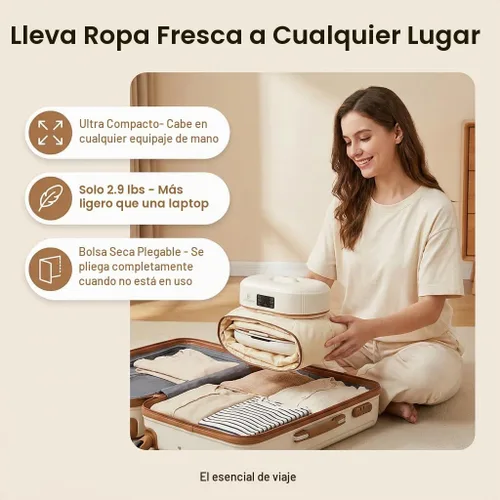 Vista 8 de Secadora de ropa portátil para lavandería - Secadora premium para apartamentos, RV, viajes - Secadora compacta, plegable con temporizador